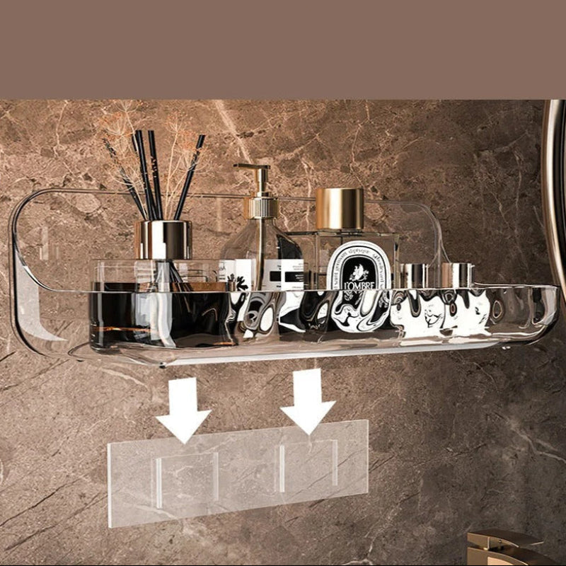 Acrylic Bathroom Shelf - No-Drill Shower Storage for Essentials 4