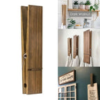 Adhesive Towel Clip - Strong Hold, No Drilling, Elegant Dark Walnut Finish 2