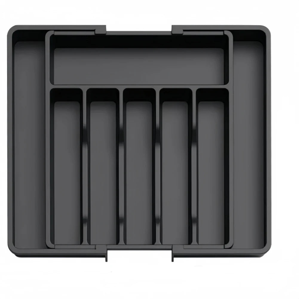Adjustable Kitchen Drawer Organizer - Space-Saving 8-Compartment Design 0