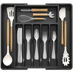 Adjustable Kitchen Drawer Organizer - Space-Saving 8-Compartment Design 3