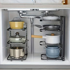 Adjustable Kitchen Rack - Space-Saving Pots & Pans Organizer 1