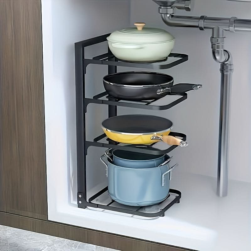 Adjustable Kitchen Rack - Space-Saving Pots & Pans Organizer 2