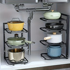 Adjustable Kitchen Rack - Space-Saving Pots & Pans Organizer 4