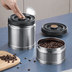 Airtight Coffee Canister - Vacuum-Sealed Storage for Fresh Coffee Beans 2