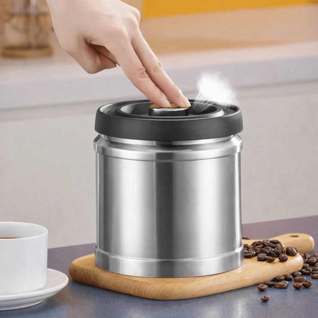 Airtight Coffee Canister - Vacuum-Sealed Storage for Fresh Coffee Beans 3