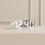 Alarm Clock Digital LED Mirror Display USB Battery Powered