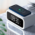 Alarm Clock LED Display Qi Wireless Charging ABS Plastic  3