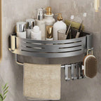 Aluminum Corner Shower Caddy - Rust-Resistant Bathroom Organizer 0