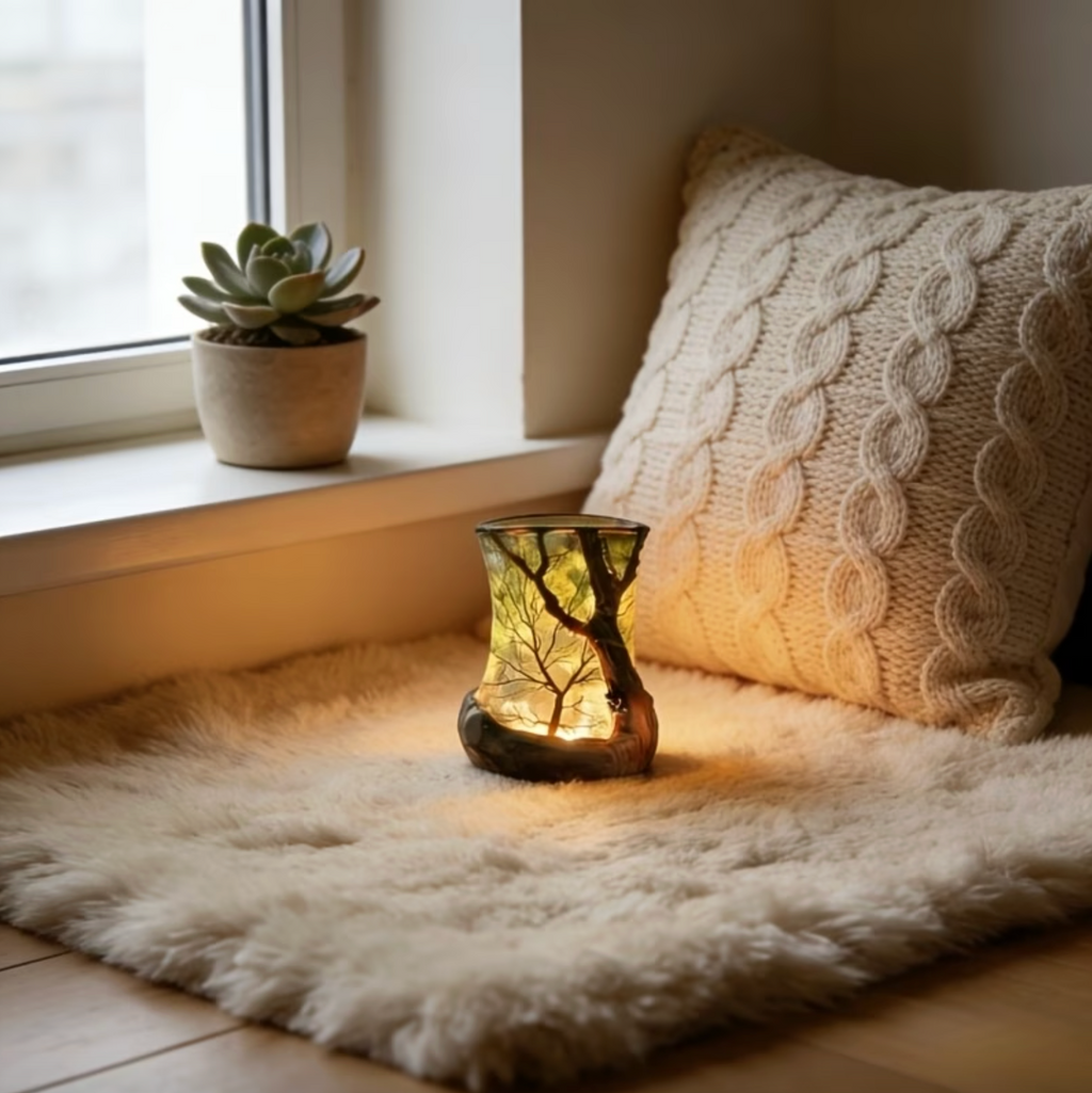 Ambient Forest Lamp - Cordless Battery Operated Table Lamp with Warm Glow 6