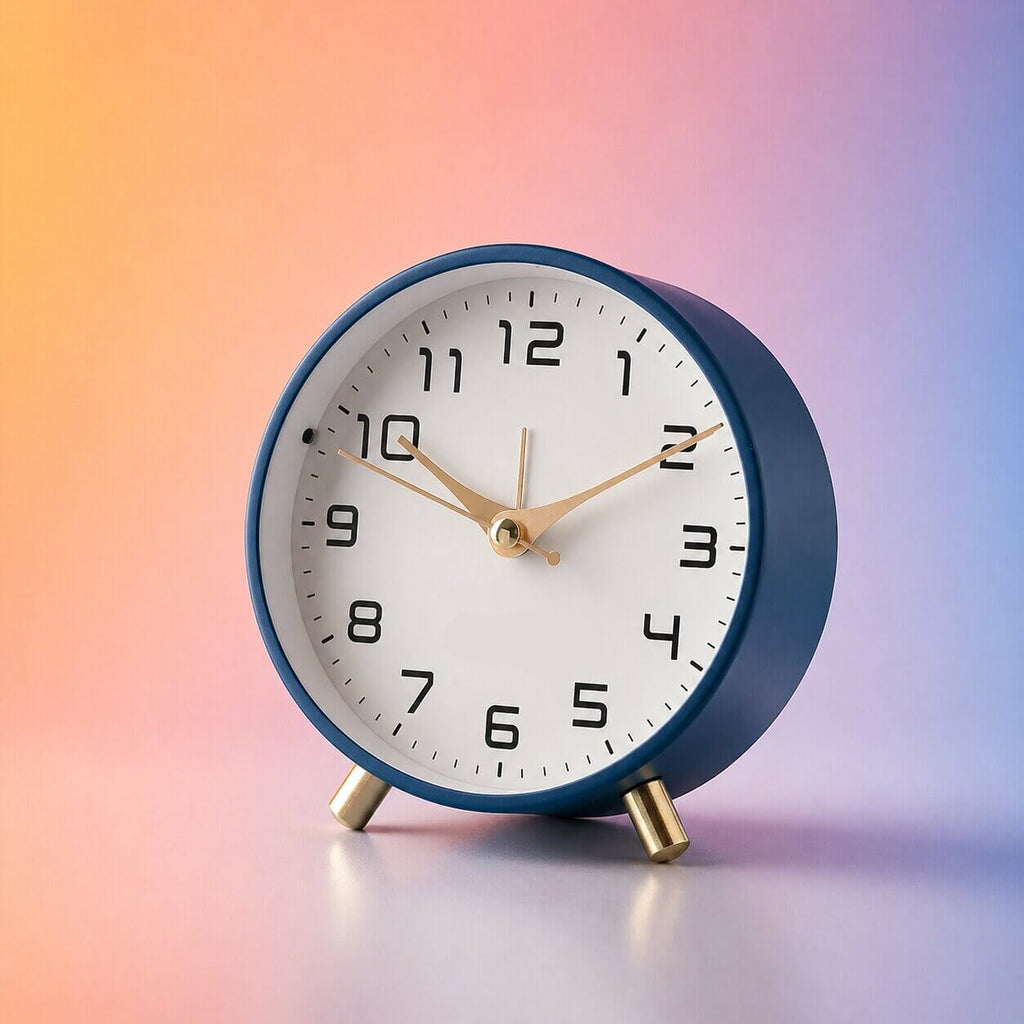 Analog Table Clock - Scandinavian Design with Quiet Sweeping Movement 0