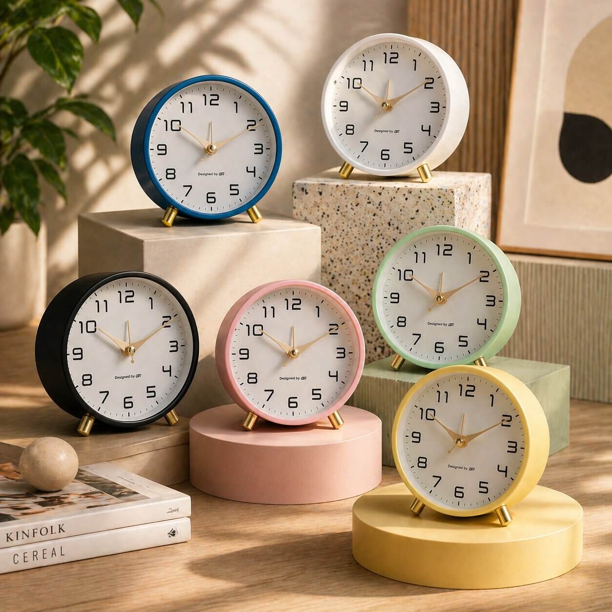 Analog Table Clock - Scandinavian Design with Quiet Sweeping Movement 1