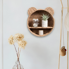 Animal-Shaped Wall Shelf - Lightweight Natural Rattan Decor & Storage 4