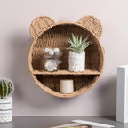 Animal-Shaped Wall Shelf - Lightweight Natural Rattan Decor & Storage 5