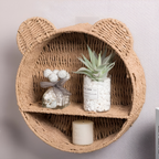 Animal-Shaped Wall Shelf - Lightweight Natural Rattan Decor & Storage 6