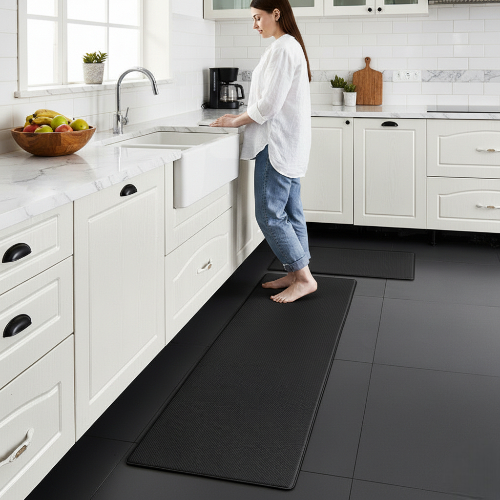 Anti-Fatigue Non-Slip Kitchen Mat – Soft PVC Rectangle Mats in Multiple Sizes 7