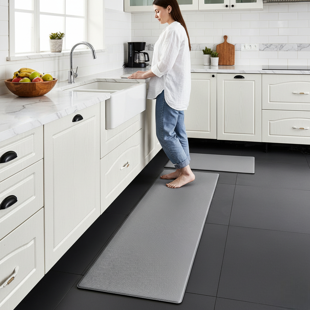 Anti-Fatigue Non-Slip Kitchen Mat – Soft PVC Rectangle Mats in Multiple Sizes 8