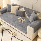 Anti-Slip Sectional Couch Cover - Durable Velvet Plush Protection 0