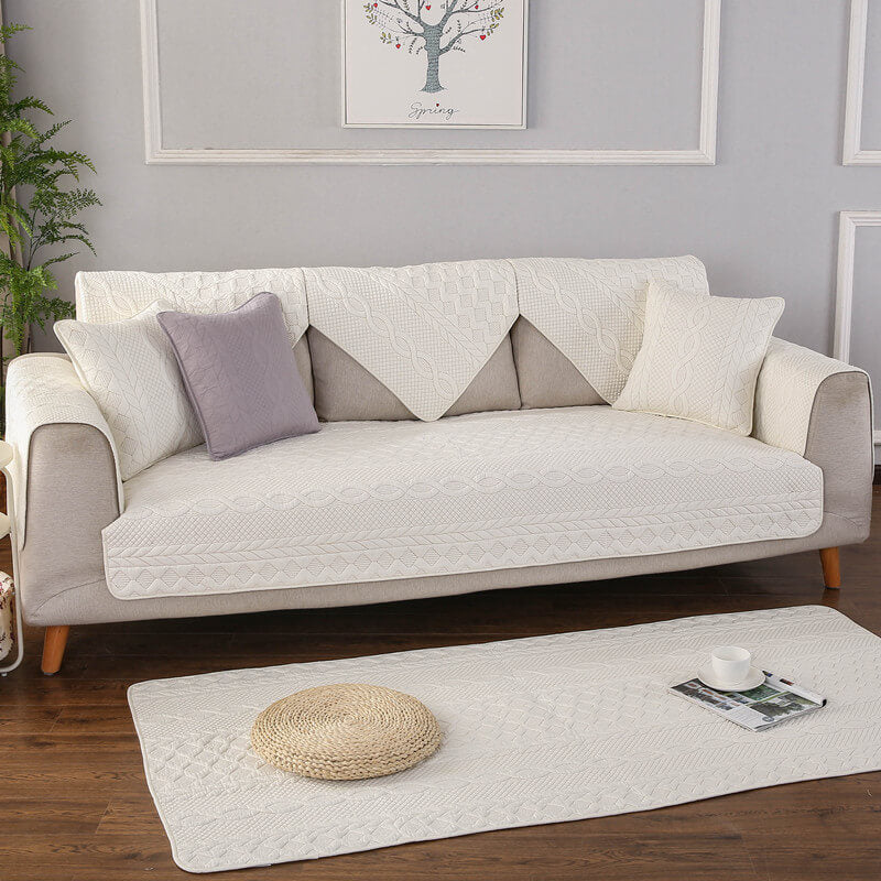 Anti-Slip Sectional Couch Cover - Durable Velvet Plush Protection 11