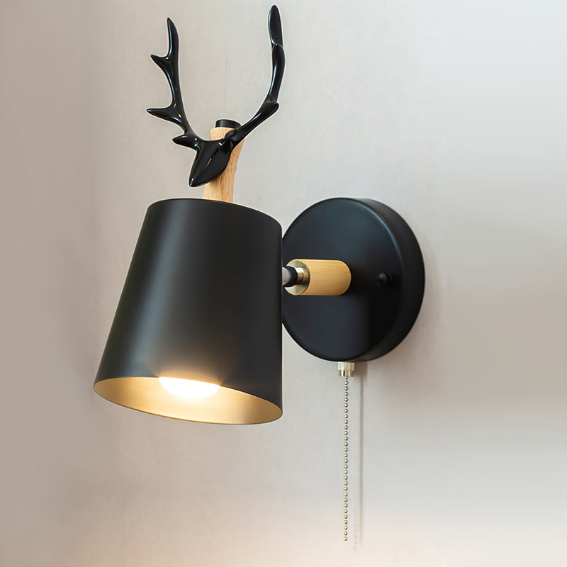 Antler Wall Sconce - Nature-Inspired Lighting with Wood Accents 3