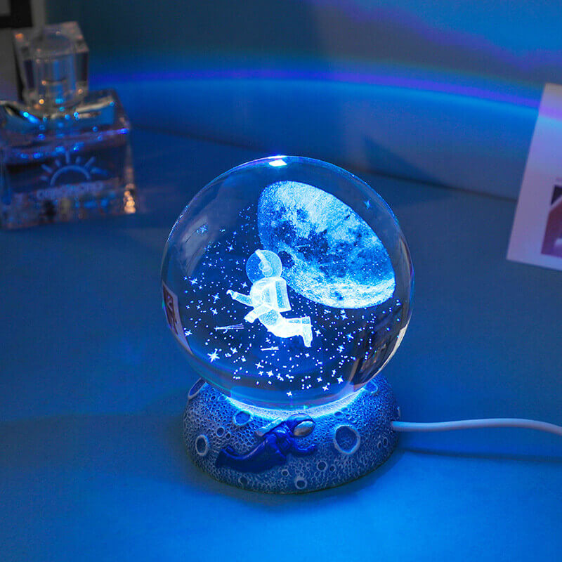 AquaSphere LED Night Light - 3D Laser Engraving & Multicolor Glow 7