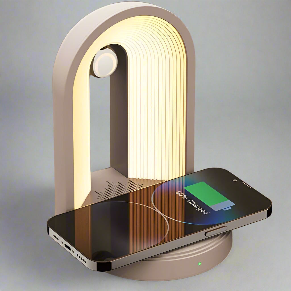 Arc Table Lamp - Wireless Charging & Bluetooth Speaker for Bedroom 2