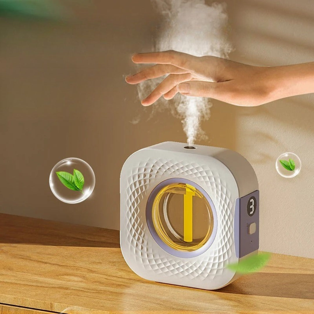 Aromatherapy Air Purifier and Humidifier – Wall-Mounted Design with Multi-Color Night Light for Fresh, Inviting Atmosphere