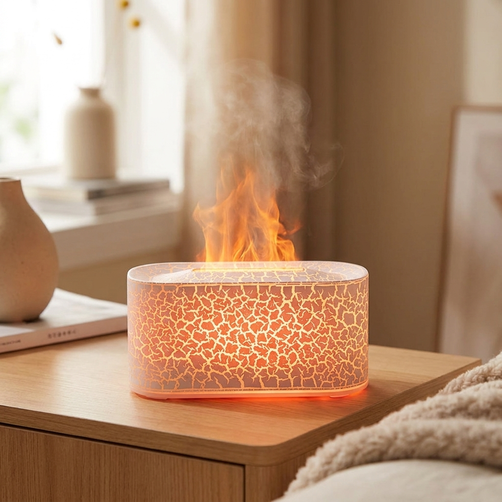 Aromatherapy Diffuser - Realistic Flame Effect & Cool Mist Humidifier 10
