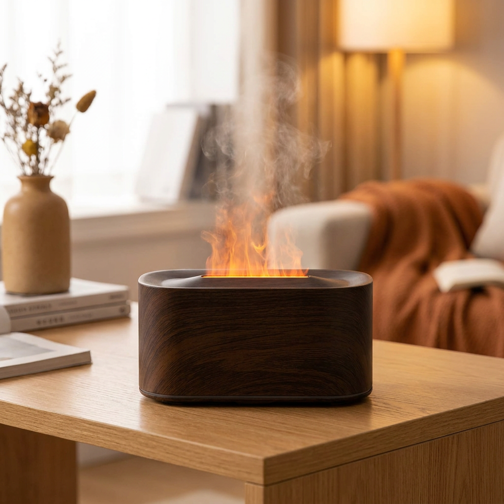 Aromatherapy Diffuser - Realistic Flame Effect & Cool Mist Humidifier 12