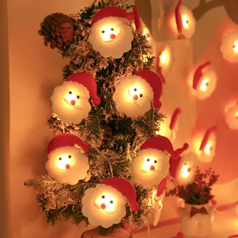 Art Deco LED String Lights with Copper Wire, Snowman and Deer Design, Battery Operated, 10 or 20 Light Options for Indoor Decor 9
