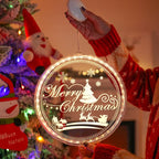 Art Deco LED Wall Sconce with Festive Santa, Bell, Deer, and Snow Designs – Battery Powered Wall Lights for Dining Room 12