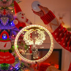 Art Deco LED Wall Sconce with Festive Santa, Bell, Deer, and Snow Designs – Battery Powered Wall Lights for Dining Room 14
