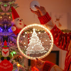 Art Deco LED Wall Sconce with Festive Santa, Bell, Deer, and Snow Designs – Battery Powered Wall Lights for Dining Room 16