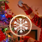 Art Deco LED Wall Sconce with Festive Santa, Bell, Deer, and Snow Designs – Battery Powered Wall Lights for Dining Room 17
