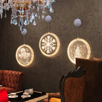 Art Deco LED Wall Sconce with Festive Santa, Bell, Deer, and Snow Designs – Battery Powered Wall Lights for Dining Room 7