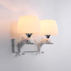 Art Deco Wall Sconce Light – Ceramic and Opaline Glass for Cozy Ambient Lighting 0