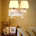 Art Deco Wall Sconce Light – Ceramic and Opaline Glass for Cozy Ambient Lighting 3