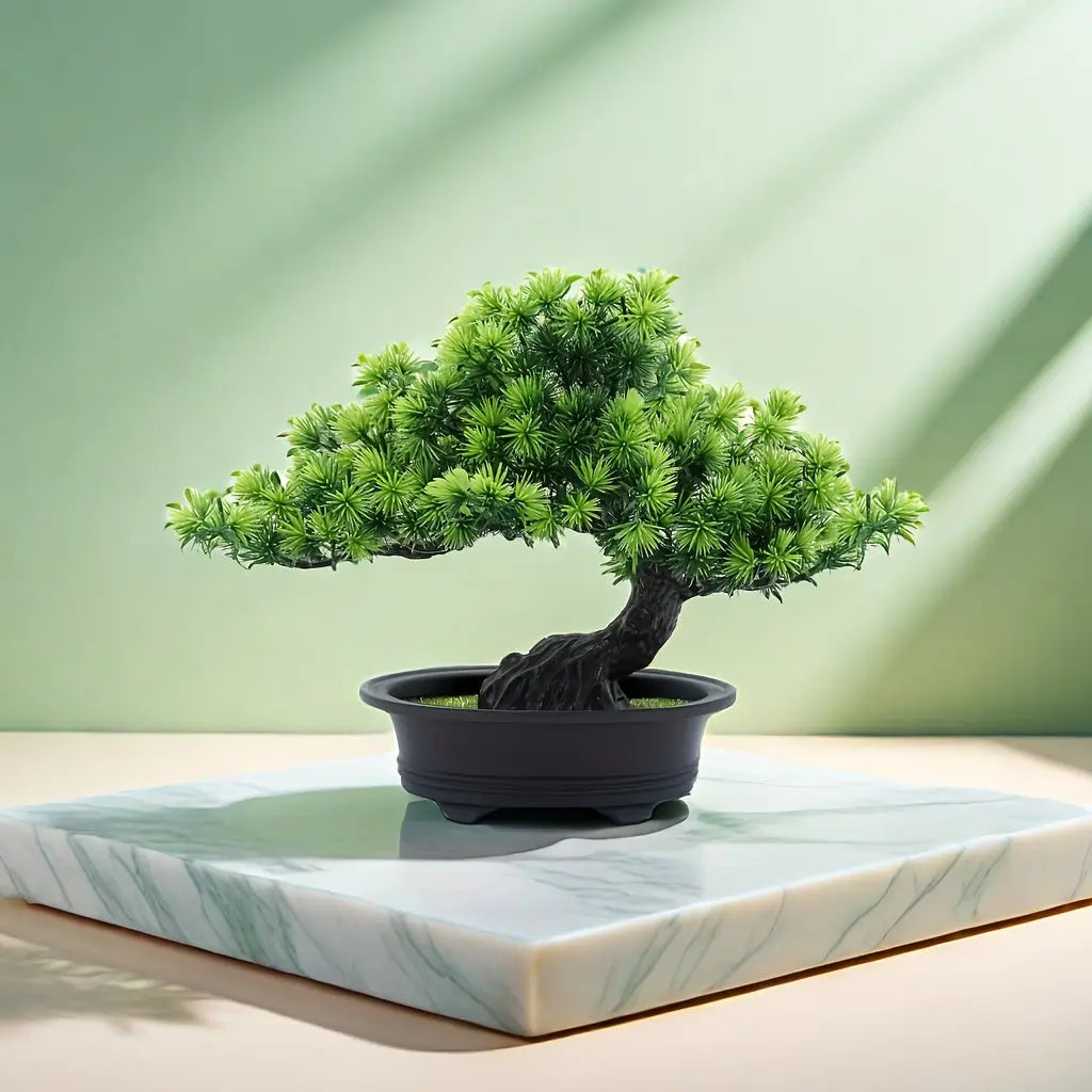 Artificial Mini Bonsai Plant - Realistic Faux Decor for Indoor Spaces 3