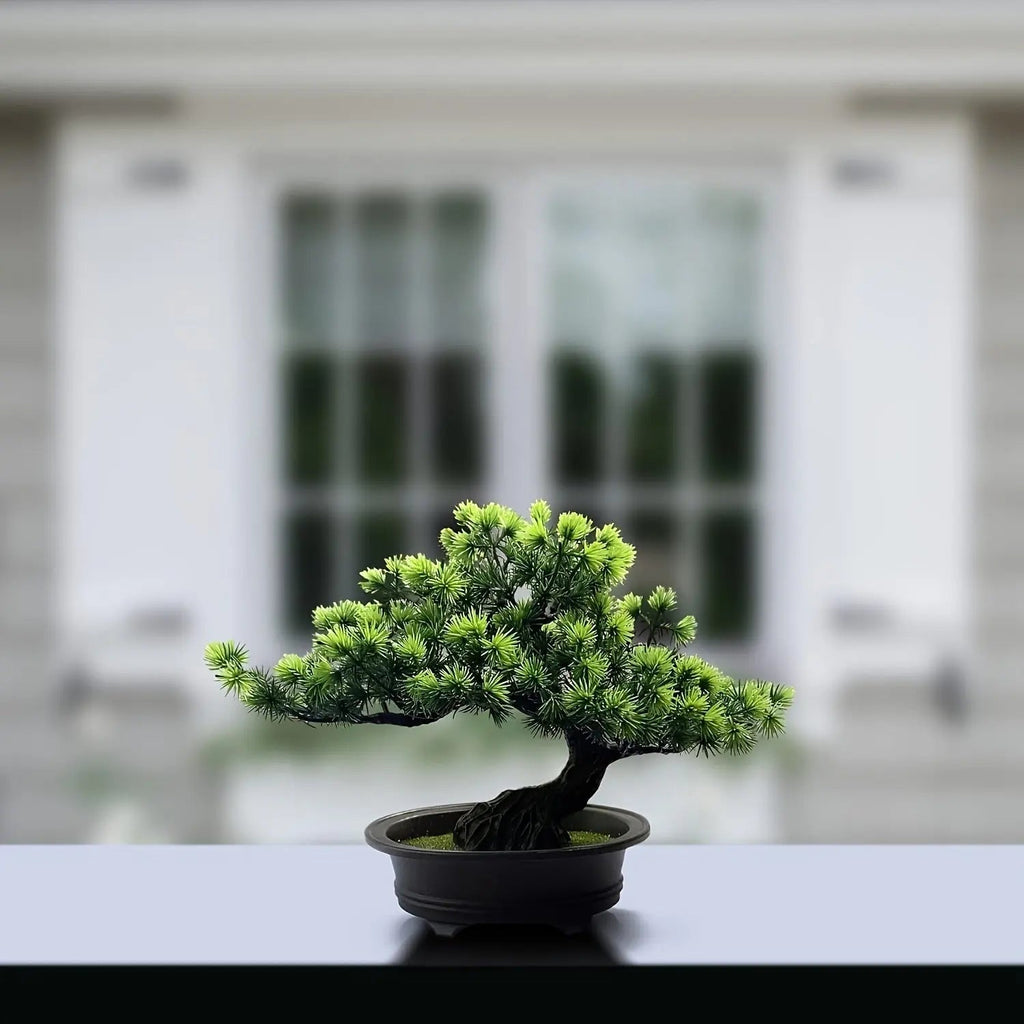 Artificial Mini Bonsai Plant - Realistic Faux Decor for Indoor Spaces 4