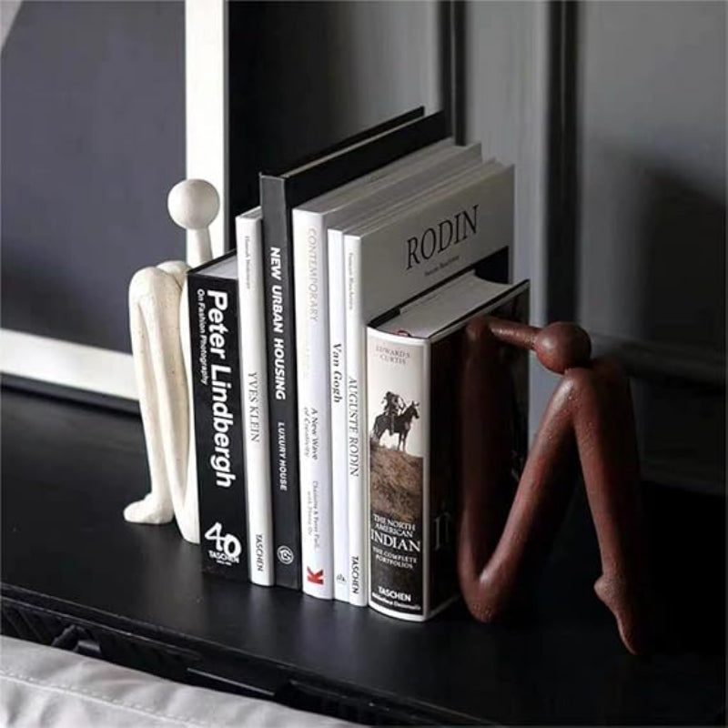 Bookend Metal Decorative Book Holder for Home Office Shelves 3