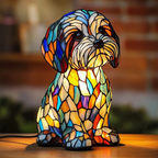Artistic Resin Figurine Lamp with Warm Ambient Lighting – Geometric Design for Cozy Home Decor 0