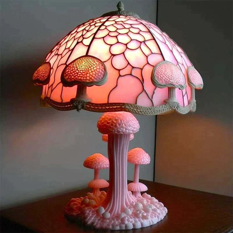 Artistic Table Lamp with Colorful Glass Shade – Decorative Bedside Table Lamps for Living Room and Bedroom Accent Lighting 5