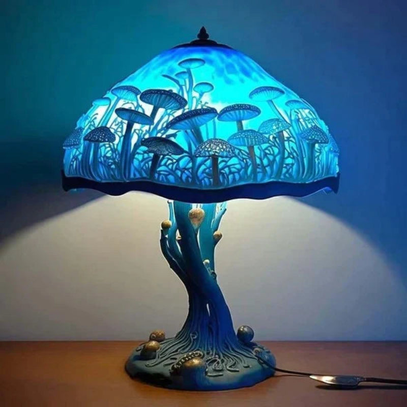 Artistic Table Lamp with Colorful Glass Shade – Decorative Bedside Table Lamps for Living Room and Bedroom Accent Lighting 7