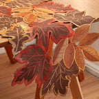 Autumn Leaves Table Runner - Embroidered Seasonal Dining Decor 2