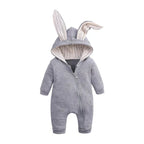 Baby Hooded Bunny Onesie - Soft Cotton, Cozy Fit for Warmth 1