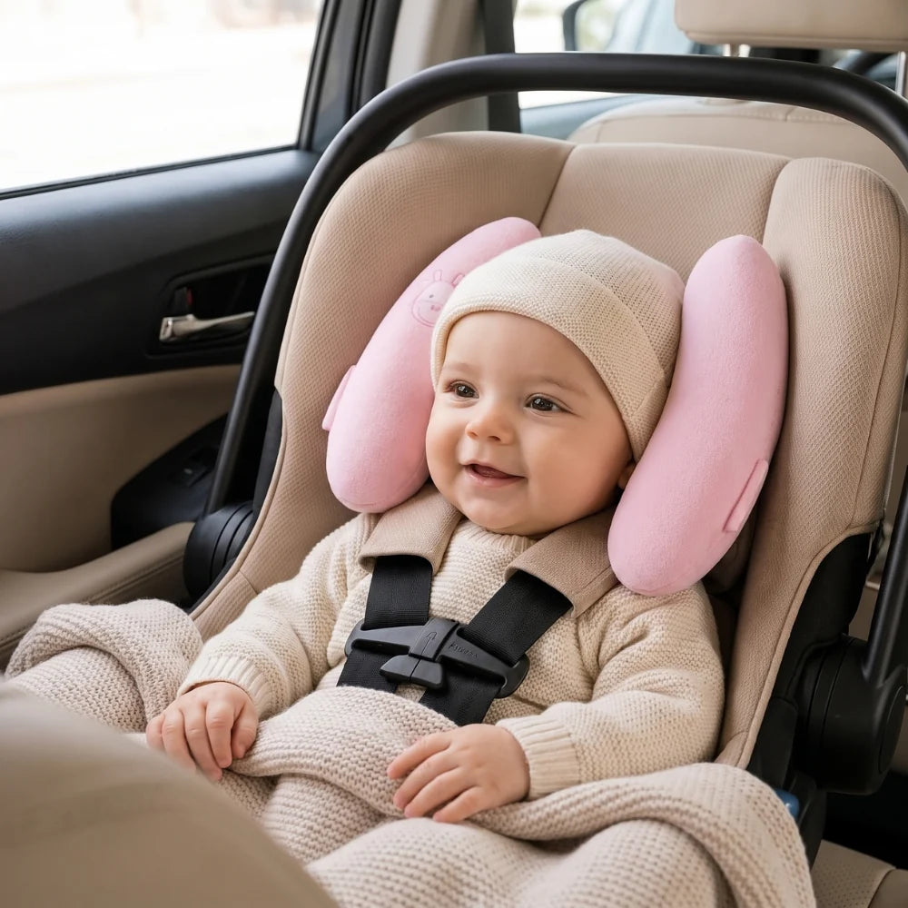 Soft Fabric Baby Pillow Lightweight Ergonomic Infant Support 9