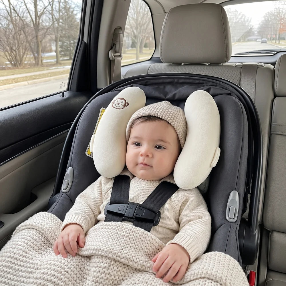Soft Fabric Baby Pillow Lightweight Ergonomic Infant Support 5