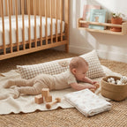 Baby Pillow - Soft Cotton Plaid Design for Gentle Head Support 1