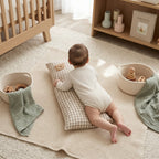 Baby Pillow - Soft Cotton Plaid Design for Gentle Head Support 2