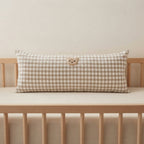 Baby Pillow Cotton Plaid Design for Gentle Head Support