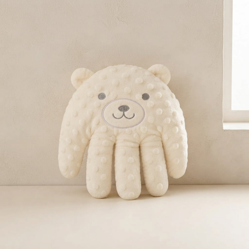 Baby Sleep Aid Pillow Hand Shaped Soft Breathable Fabric Battery Operated 1